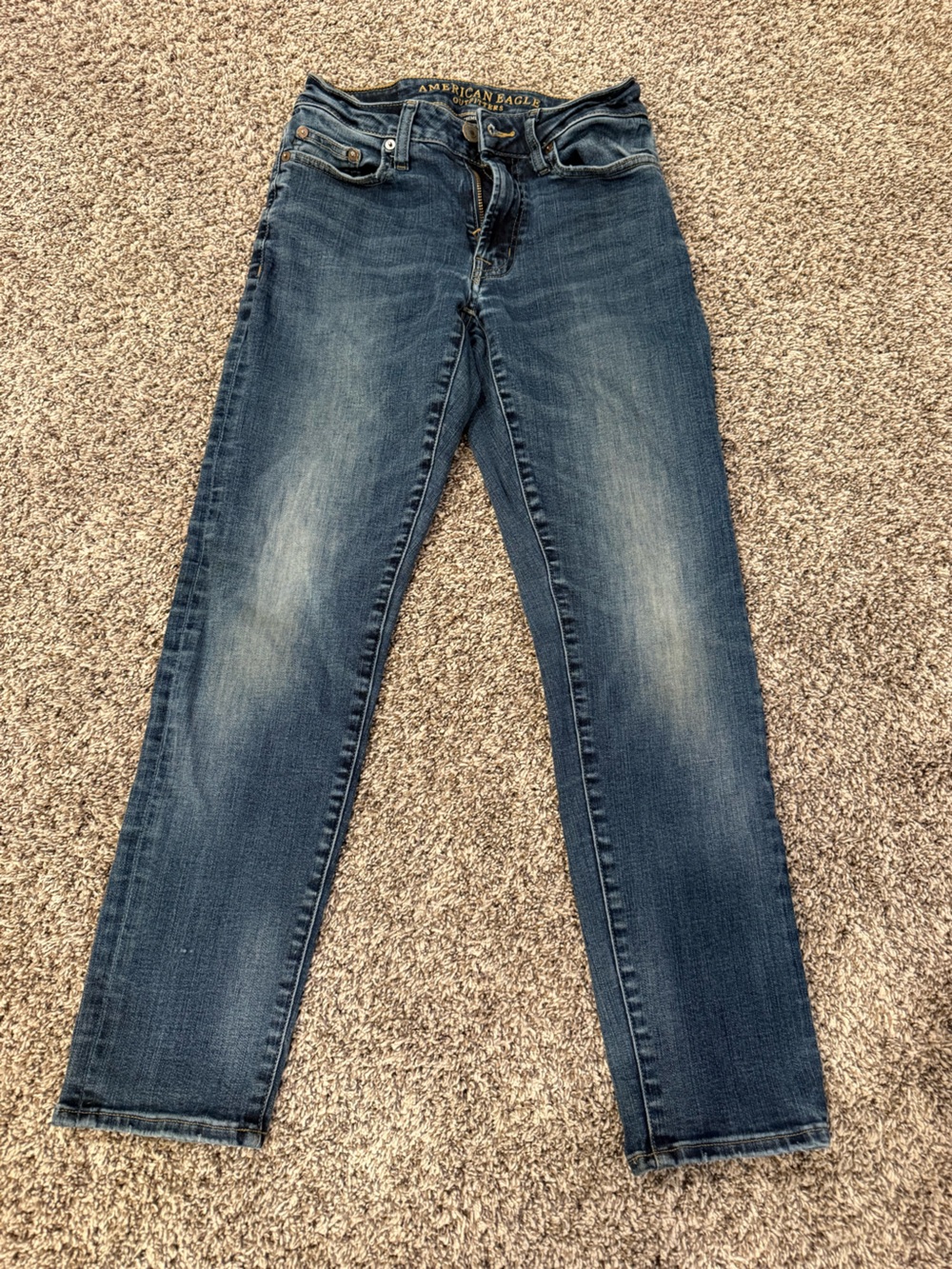 American Eagle Outfitters Men's Dark Blue Skinny Jeans